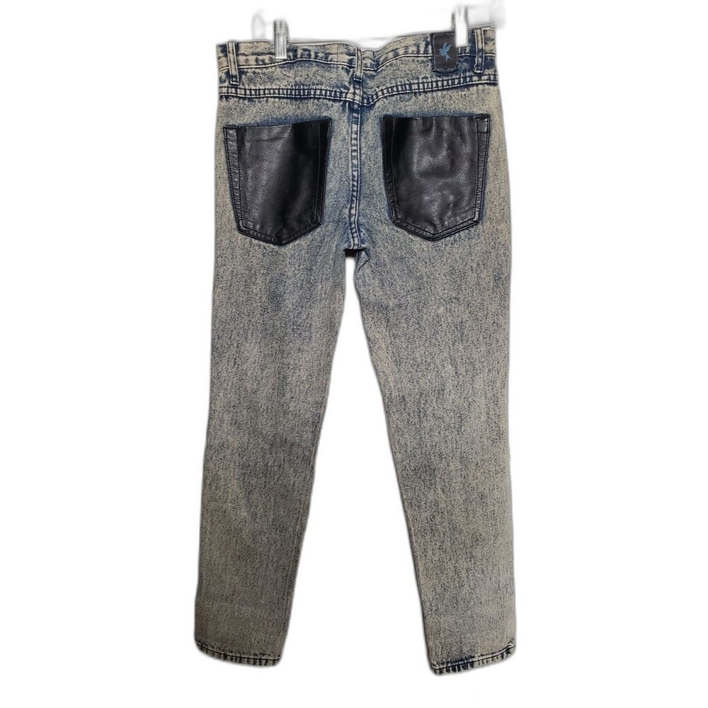 Men's One Teaspoon Australian Denim with Black Back Pockets Destressed 30x28